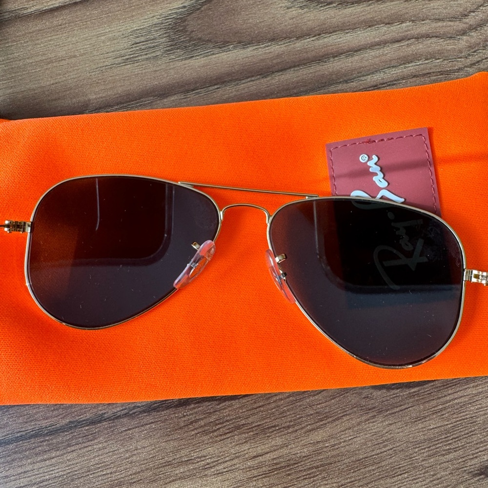 Ray Ban Junior Aviators 5106 Arista Dark green/Gold NWT - Picture 8 of 15